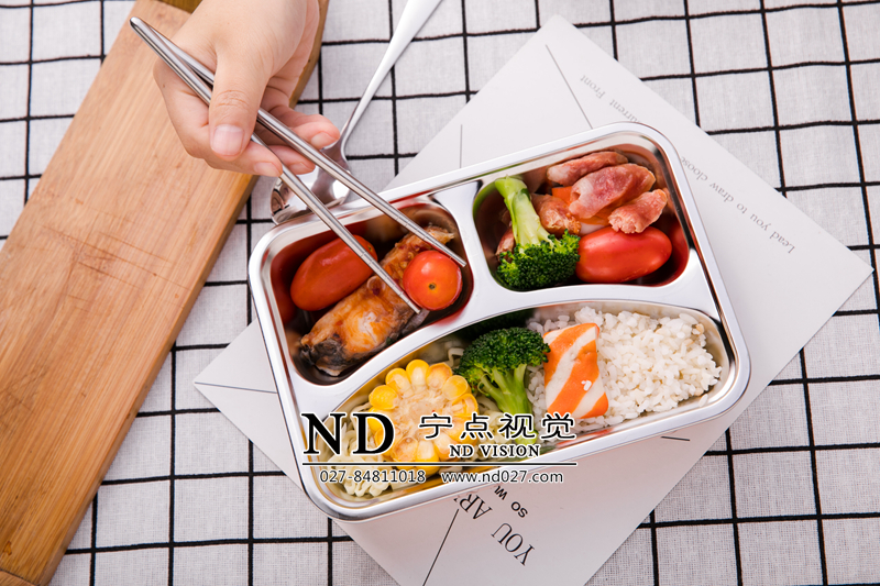 饭盒产品棚拍实景拍摄