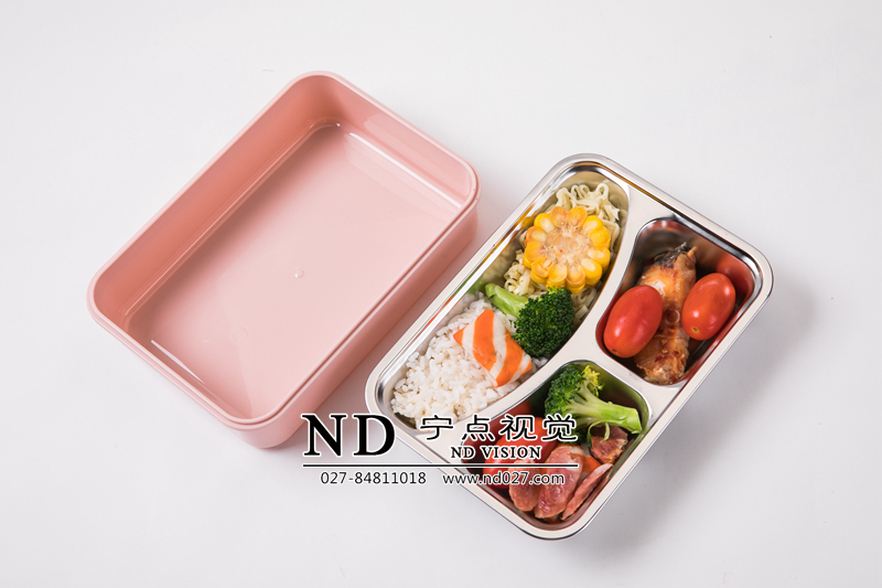 饭盒产品棚拍实景拍摄