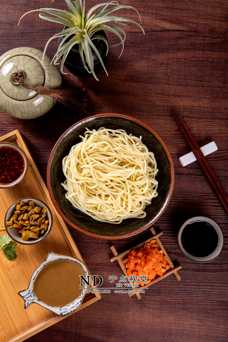 热干面食品拍摄